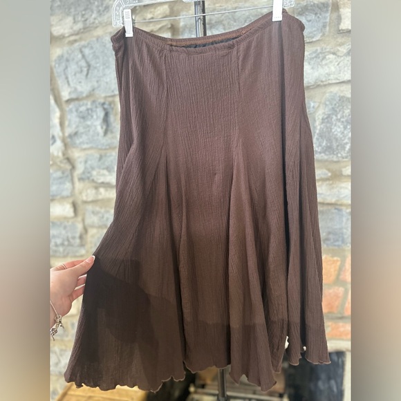 Laura brown flowy skirt - Picture 3 of 3